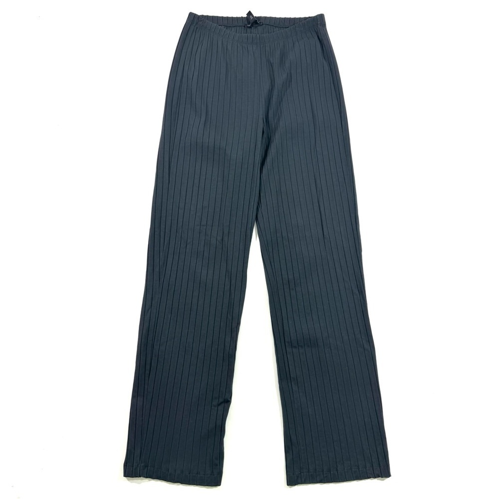 Eileen Fisher Washable Stretch Rib Straight Pant Graphite Grey